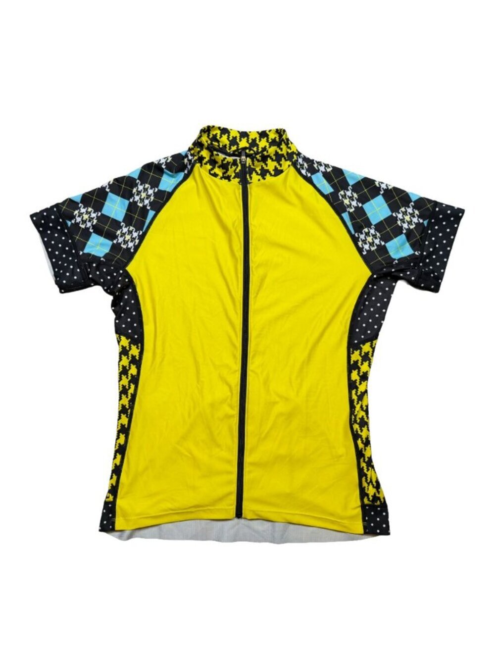 Shebeest Divine Prep School Cycling Jersey Womens Large Yellow Full Zip